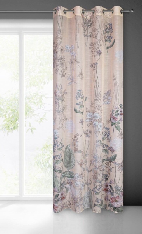 Zasłona gotowa ELMA róż/zieleń_dywanywitek_pl_2