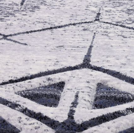 Relief dywanu wełnianego Agnella Opal Bateja jasny szary (binding)