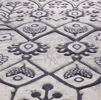 Relief wzoru dywanu wełnianego Agnella Opal Tomas beżowy (binding)