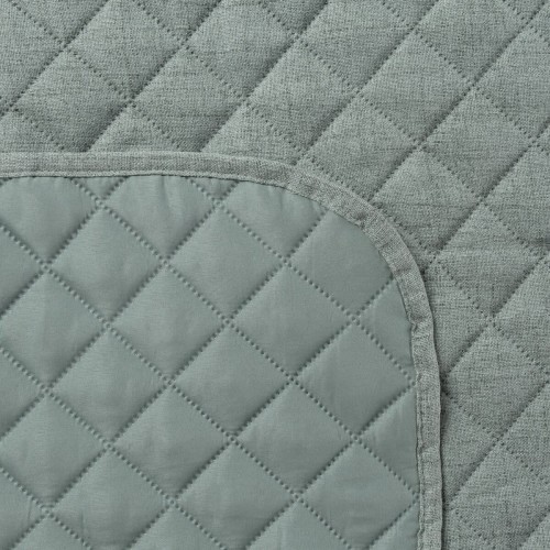 Narzuta 170x210 pikowana miętowa Len 1 miętowa detal