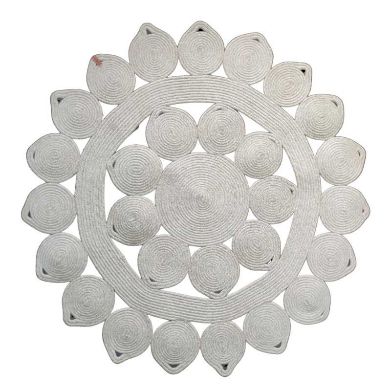 Dywan pleciony okrągły Zoja szary 4004 _dywanywitek_pl_