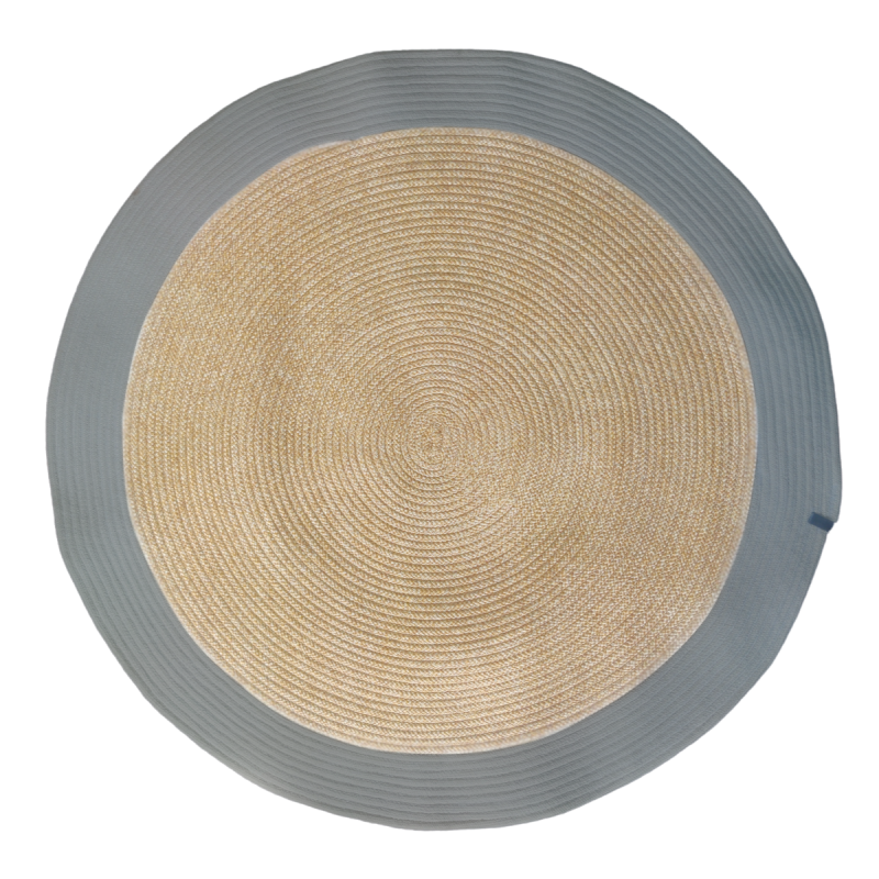 Dywan pleciony boho okrągły NATURAL Szary 4035 _dywanywitek_pl_