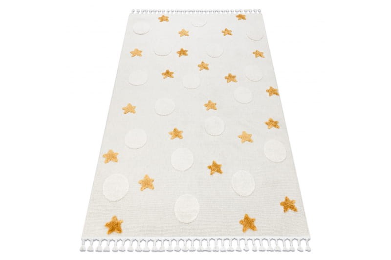 Dywan dla dzieci YOYO GD75 Gwiazdki Koła biało-pomarańczowy _dywanywitek_pl_3