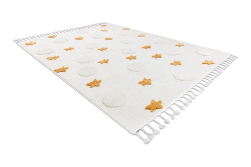 Dywan dla dzieci YOYO GD75 Gwiazdki Koła biało-pomarańczowy _dywanywitek_pl_4