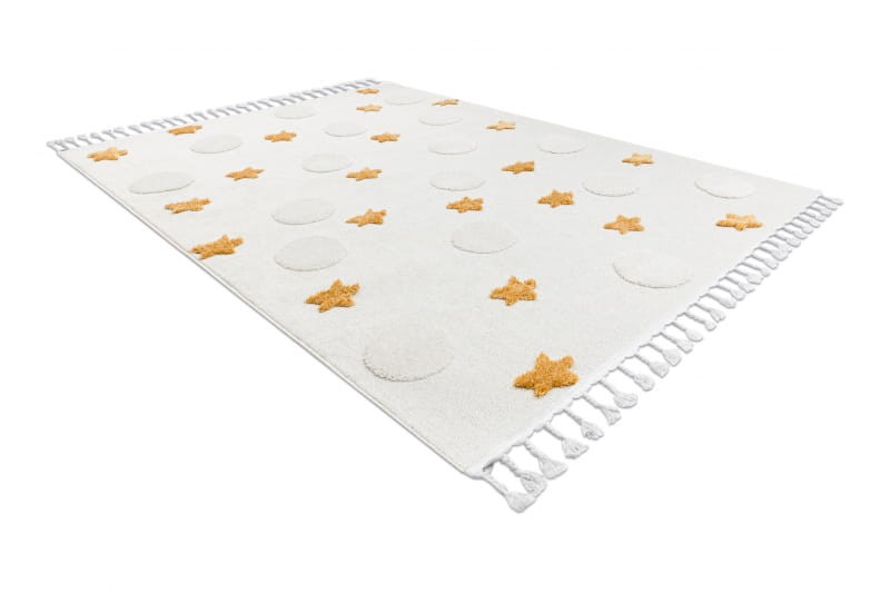 Dywan dla dzieci YOYO GD75 Gwiazdki Koła biało-pomarańczowy _dywanywitek_pl_4