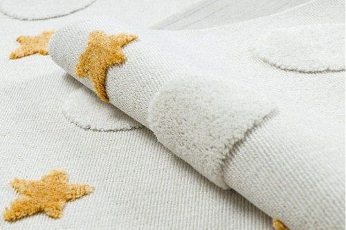 Dywan dla dzieci YOYO GD75 Gwiazdki Koła biało-pomarańczowy _dywanywitek_pl_13