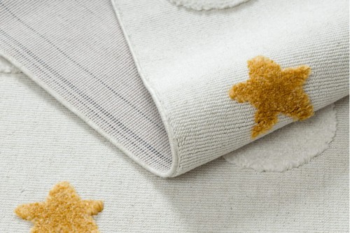 Dywan dla dzieci YOYO GD75 Gwiazdki Koła biało-pomarańczowy _dywanywitek_pl_15