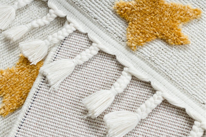 Dywan dla dzieci YOYO GD75 Gwiazdki Koła biało-pomarańczowy _dywanywitek_pl_5