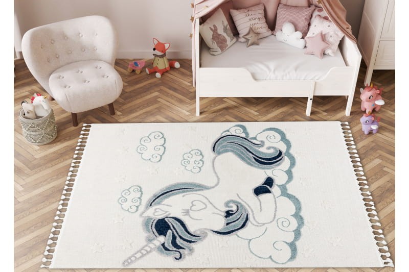 Dywan dla dzieci YOYO GD49 Jednorożec biało-szary _dywanywitek_pl_2