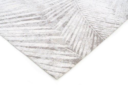 Dywan nowoczesny w liście Carpet Decor Magic Home Java szaro-kremowy - róg