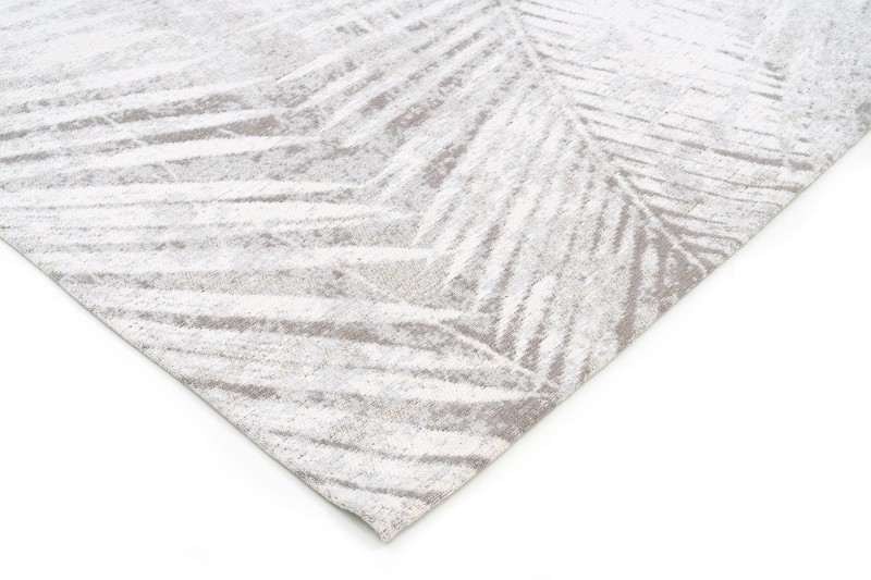 Dywan nowoczesny w liście Carpet Decor Magic Home Java szaro-kremowy - róg