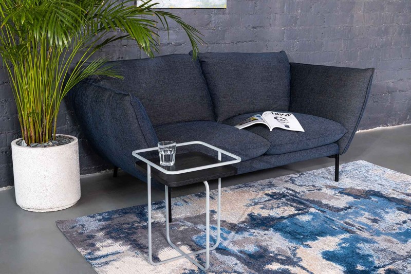 Dywan Carpet Decor Magic Home abstrakcja Marmara palette beżowo-niebieski w salonie