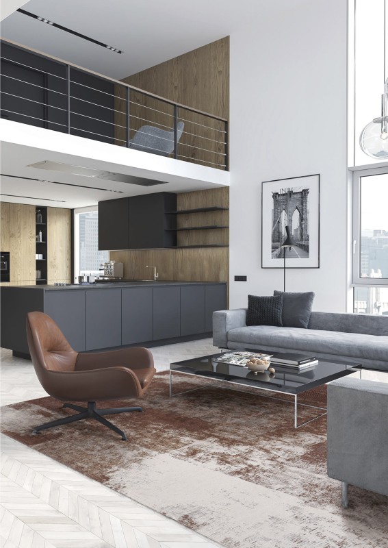 Dywan Carpet Decor Magic Home Rust brązowo-szary do salonu