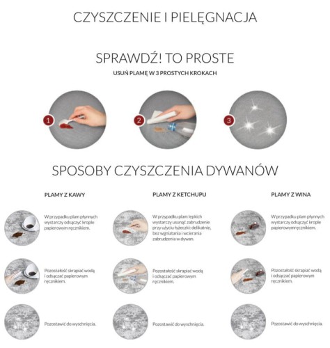Pielęgnacja dywanów łatwoczyszczących Carpet Decor Magic Home