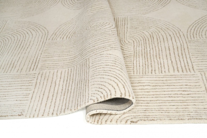 Dywan wełniany Carpet Decor Handmade Collection Ornate beżowy - bok