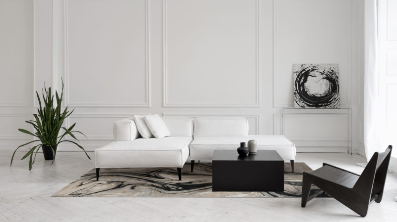 Dywan nowoczesny Carpet Decor Handmade Blur black do salonu
