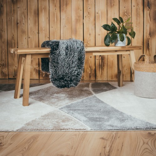 Dywan Obsession Frisco FRI282 taupe w pokoju