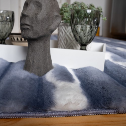 Runo niebieskiego dywanu pluszowego Obsession Waves WAV305