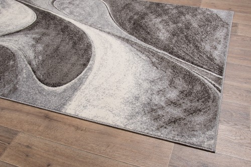 Dywan nowoczesny Perlage 6019-544 szary - rzut z boku