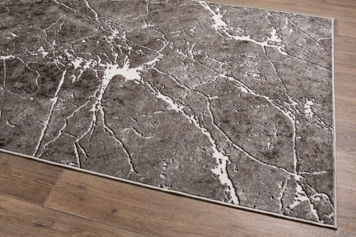 Dywan nowoczesny Perlage 8053-644 szary - rzut z boku