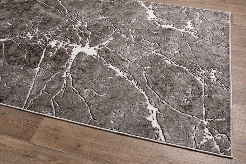 Dywan nowoczesny Perlage 8053-644 szary - rzut z boku