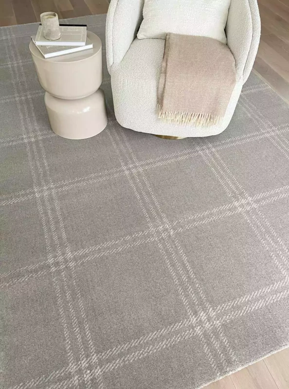 Dywan Agnella Calisia M GRID PRIME TAUPE wełniany _dywanywitek_pl_2