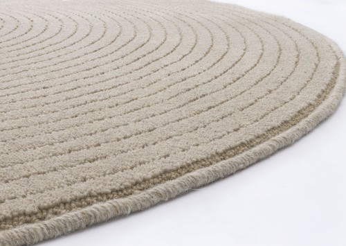 Dywan wełniany okrągły Agnella Noble Ruti jasny beż - brzeg