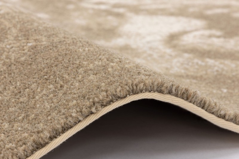 Dywan wełniany Agnella Tempo Natural Damask beż - brzeg
