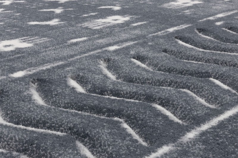 Dywan wełniany Agnella Opal Masi grafit - relief