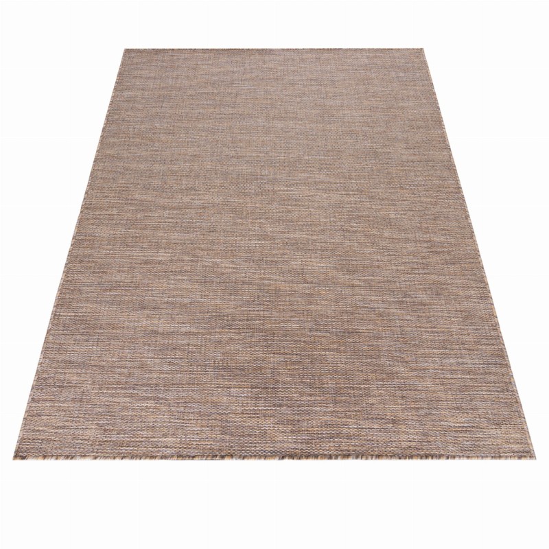 Rzut ukośny brązowego dywanu zewnętrznego Veranda 6365A