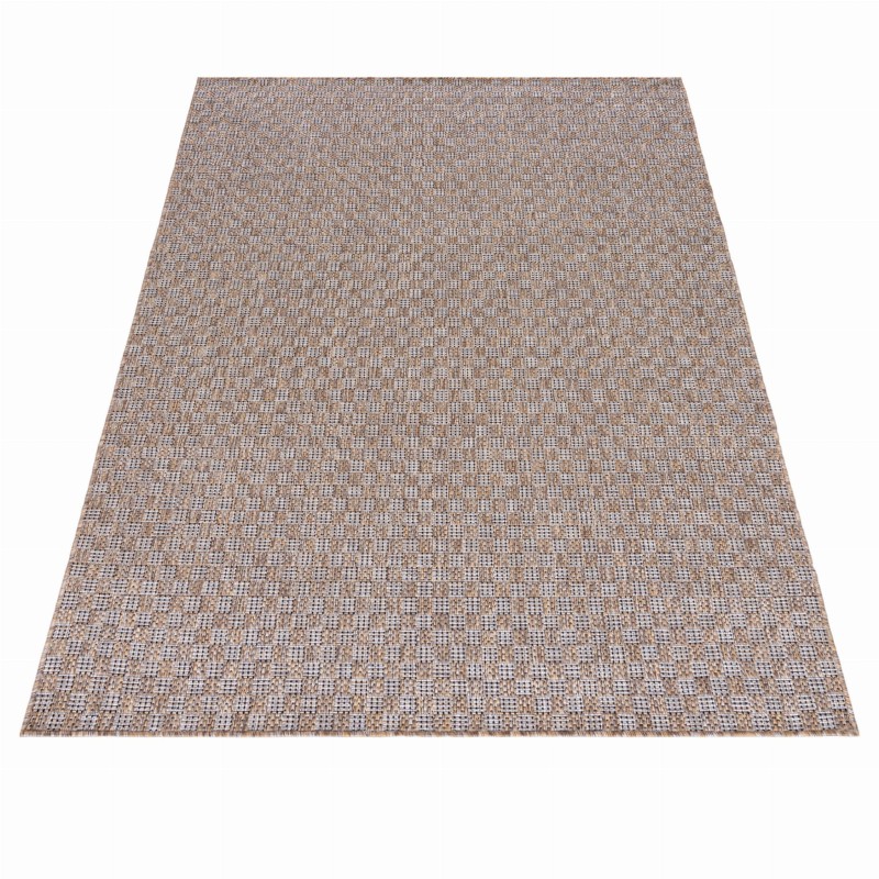 Rzut ukośny brązowego dywanu zewnętrznego Veranda KM26A