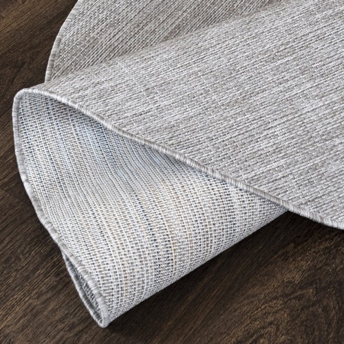 Spód okrągłego dywanu zweętrznego szarego 6365A Veranda