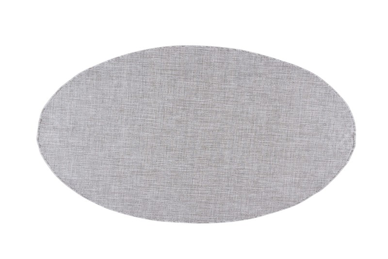 Rzut ukośny okrągłego dywanu zweętrznego szarego 6365A Veranda