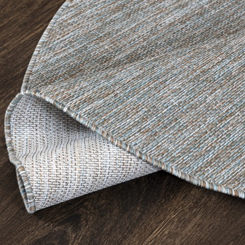 Spód niebieskiego dywanu koło zewnętrznego 6365A Veranda