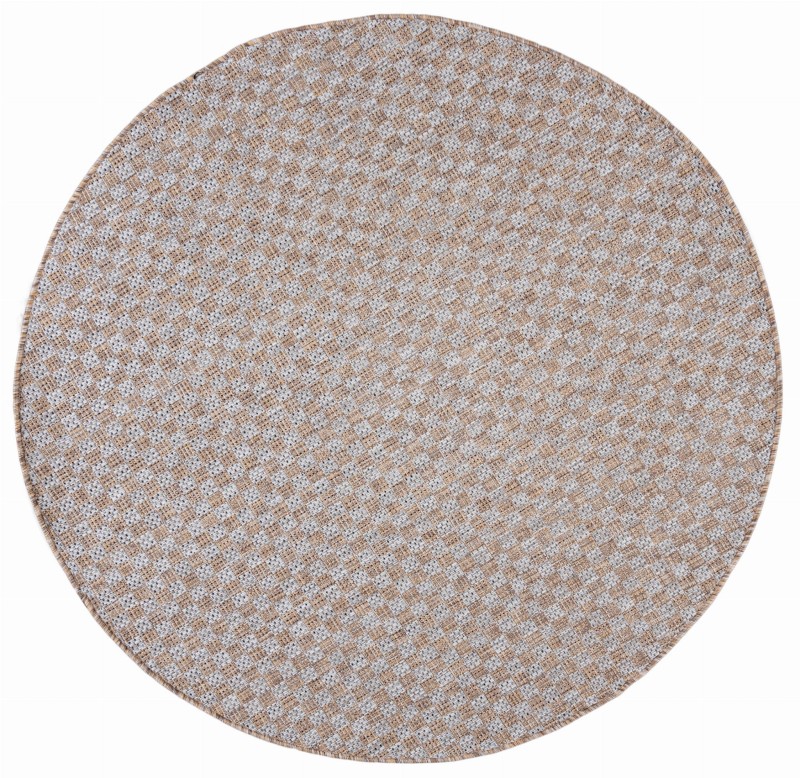 Dywan zewnętrzny okrągły KM26A Veranda szary