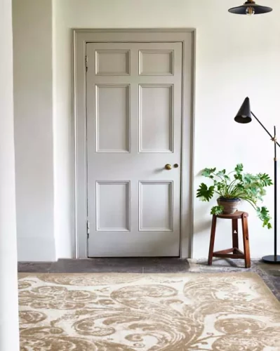 Dywan wełniany Agnella Tempo Natural Damask beż we wnętrzu