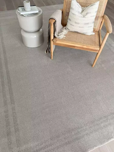 Dywan polski Agnella House Loves GRID RIM SZARY wełniany _dywanywitek_pl_2