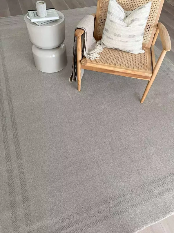 Dywan polski Agnella House Loves GRID RIM SZARY wełniany _dywanywitek_pl_2