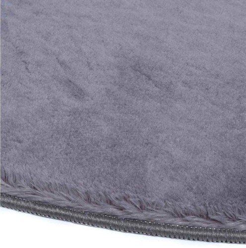 Dywan pluszowy koło Maximo Ramka beżowo-antracytowy - brzeg