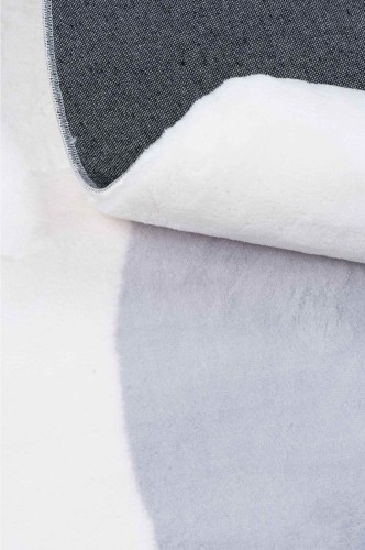 Dywan pluszowy okrągły Maximo ramka szaro-kremowy - spód