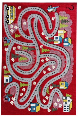 Dywan dla dzieci sensoryczny 3D Color Kids 02 Red czerwony