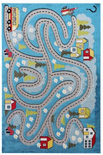 Dywan dla dzieci 3D Color Kids 02 Blue Ulice i drogi