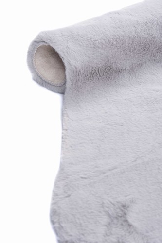 Miękkie pluszowe runo dywanu Rabbit Fur grey