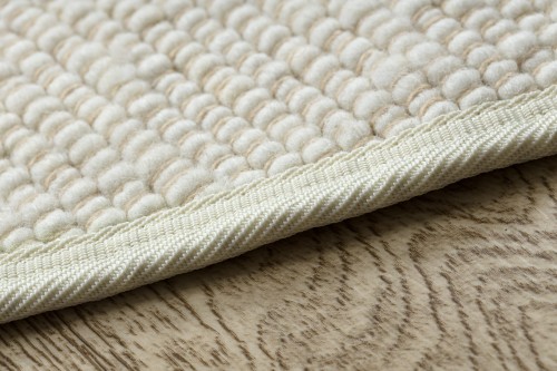 Dywan okrągły wełniany płaskotkany Nepal 2100 kremowy - brzeg