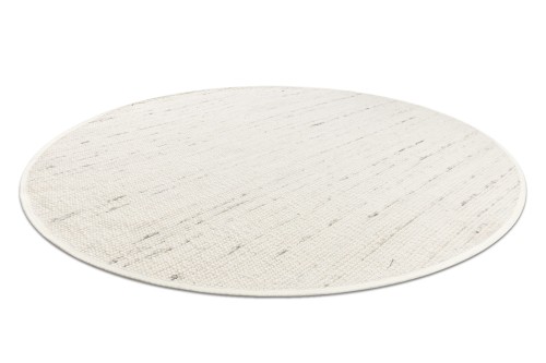 Dywan okrągły dwustronny wełniany Nepal 2100 natural biało-szary - rzut z boku