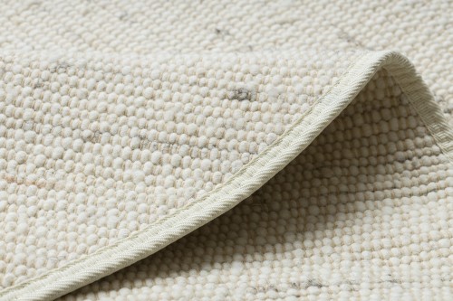 Dywan okrągły obustronny wełniany Nepal 2100 natural biało-szary - bok