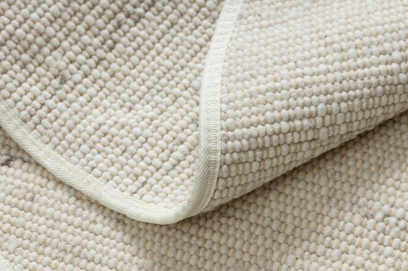 Dywan okrągły obustronny wełniany Nepal 2100 natural biało-szary - spód