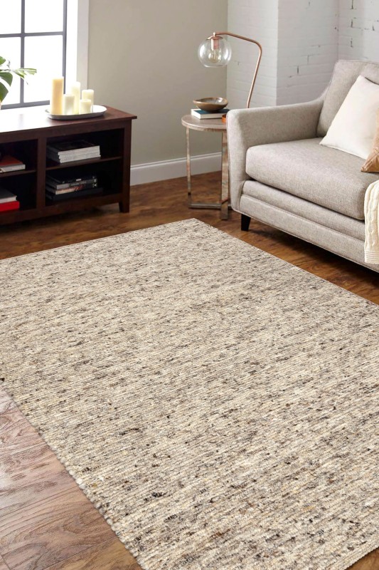 Dywan wełniany płaskotkany Nepal 1200 natural piaskowy w salonie