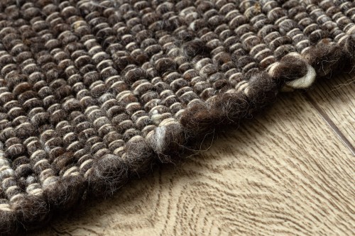 Dywan wełniany płaskotkany Nepal 2100 natural brąz - brzeg
