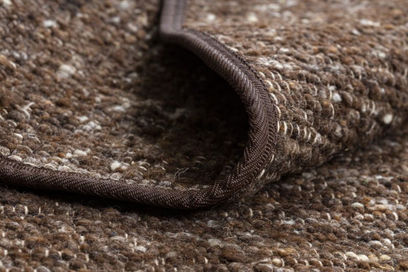 Dywan okrągły wełniany dwustronny Nepal 2100 brąz - bok